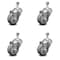 Service Caster 3.5 Inch Gray Polyurethane Wheel Swivel 12mm Threaded Stem Caster Set SCC SCC-TS20S3514-PPUB-M1215-4 - alternate 1